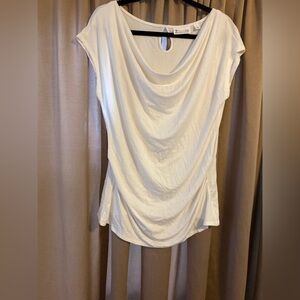White Draped Women's Top